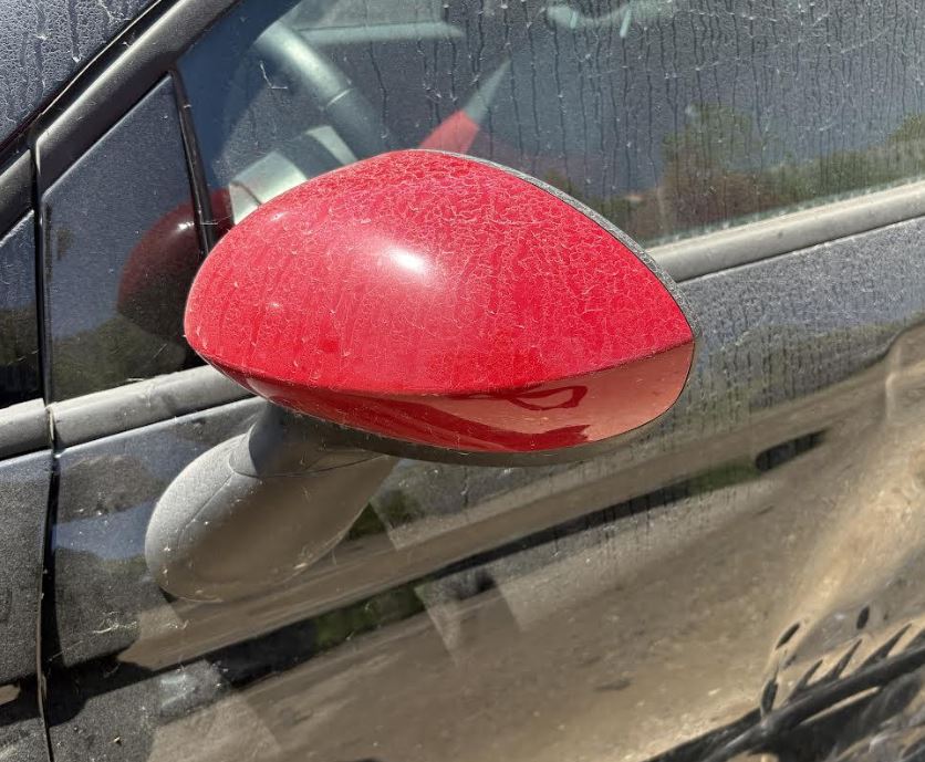 Used OEM LH Driver side Door Mirror Power w/o blind spot mirror glass fits 2012-2017 Fiat 500