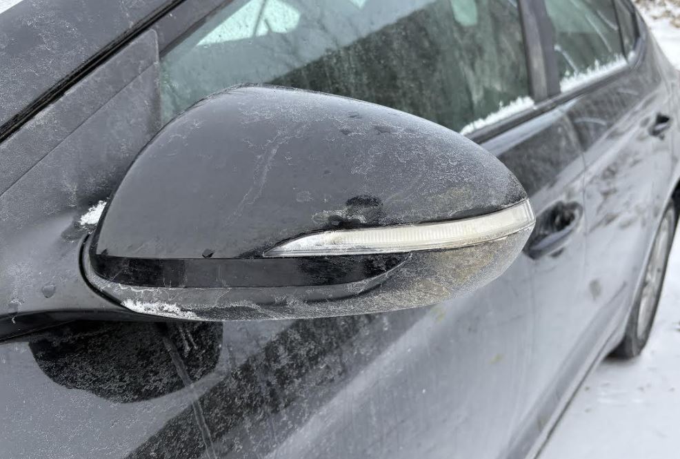 Rétroviseur extérieur gauche d'origine d'occasion, sans mémoire, avec surveillance d'angle mort et clignotant, compatible avec Hyundai Elantra 2017-2018 (références : 87610F3030 et 87610F2290).