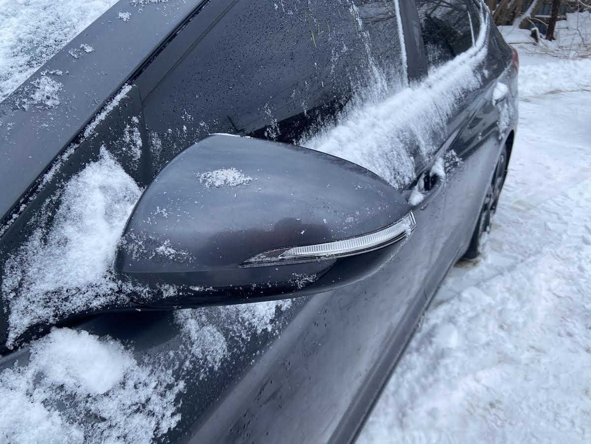 Rétroviseur extérieur gauche d'origine d'occasion, sans mémoire, avec surveillance d'angle mort et clignotant, compatible avec Hyundai Elantra 2017-2018 (références : 87610F3030 et 87610F2290).