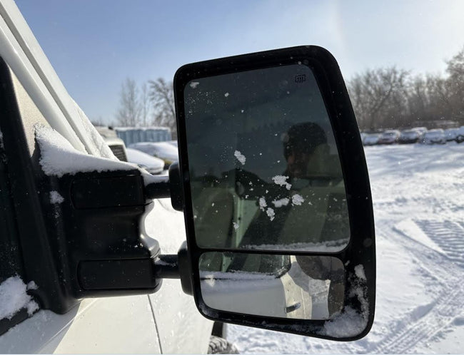 Used OEM RH Passenger Door Mirror w/o extending tow mirror fits Nissan 2012-2020 NV 1500, 2012-2021 NV 2500, 2012-2020 NV 3500 963011PA9E, 963731PA1E, 963651PA1E