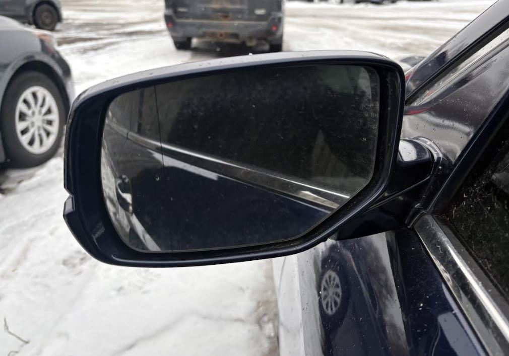 Rétroviseur extérieur gauche d'origine (OEM) d'occasion, sans surveillance d'angle mort, pour Honda Accord 2013-2015 (références : 76250T2GA11ZC et 76250T2GA12ZC).