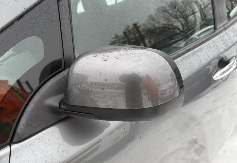 Rétroviseur extérieur gauche (côté conducteur) d'origine d'occasion, sans caméra, compatible avec Nissan Leaf 2013-2017 (références : 963024NC0C et 963741HK5B).