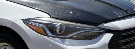 Used OEM RH Passenger side Halogen Headlight wIth bumper mounted LED fits 2017-2018 Hyundai Elantra Sedan  92102F2050, 92102F3010