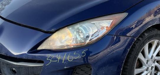 Used OEM LH Halogen Headlight fits 2012-2013 Mazda 3 BFD1510L0D