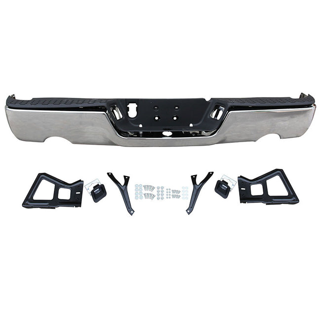 Dodge Ram 1500 2009-2020 : pare-chocs arrière chromé, double échappement, neuf (68049859AB)