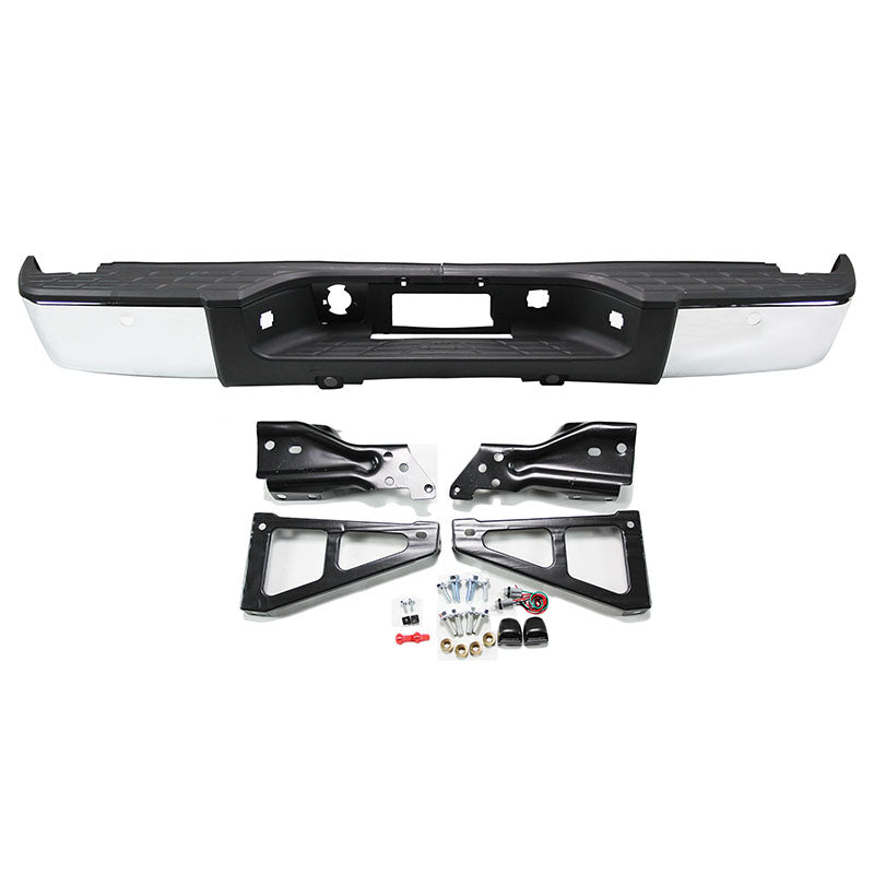 2007-2013 Chevrolet Silverado GMC Sierra 1500 New Rear Bumper Chrome Park Assist 