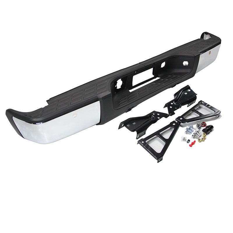 2007-2013 Chevrolet Silverado GMC Sierra 1500 New Rear Bumper Chrome Park Assist 