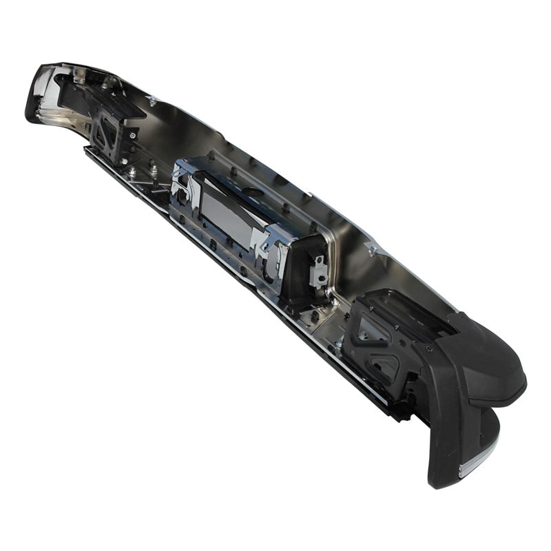 Pare-chocs arrière neuf avec marchepied d'angle chromé sans aide au stationnement pour Chevrolet Silverado et GMC Sierra 1500 (2014-2019) GM1103176