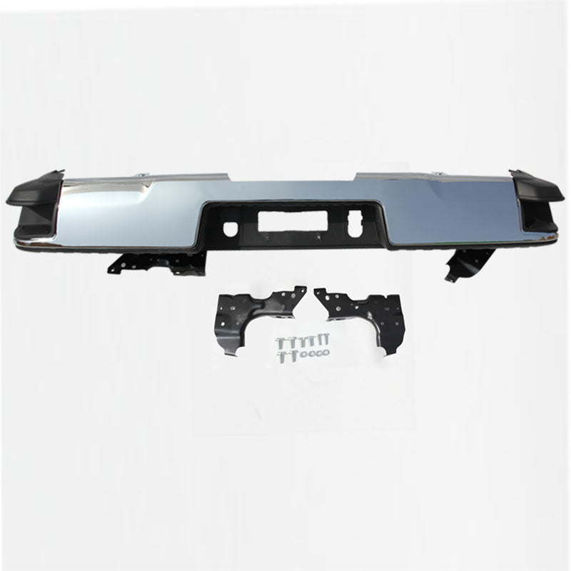 Pare-chocs arrière neuf avec marchepied d'angle chromé sans aide au stationnement pour Chevrolet Silverado et GMC Sierra 1500 (2014-2019) GM1103176