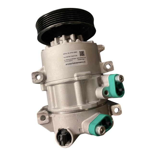 Ensemble compresseur de climatisation neuf 2,4 L compatible avec Kia Sportage 2017-2019 et Hyundai Tucson 2018 (références : 97701-D9000 et 97701-D9001).