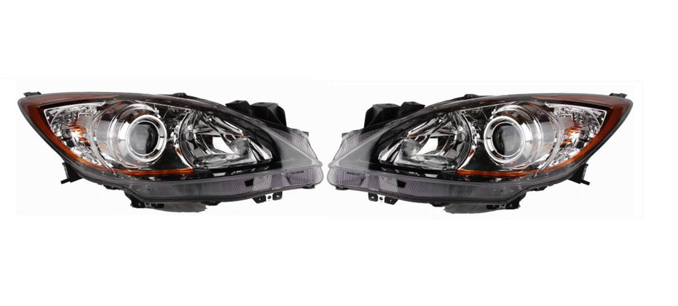 Ensemble de phares halogènes gauche et droit pour Mazda 3 2010-2013 (BBM4510L0K et BBM4510K0K)